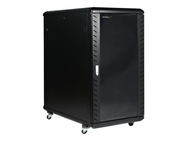 StarTech.com 22U Server Rack Cabinet with secure locking door - 4 Post Adjustable Depth (5.5" to 28.7") - 1768 lb capacity - 19 inch Portable Network