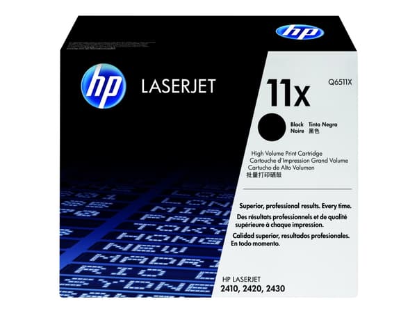 HP 11X - Høy ytelse - svart - original - LaserJet - tonerpatron (Q6511X) - for LaserJet 2410, 2420, 2420d, 2420dn, 2420n, 2430, 2430dtn, 2430n, 2430t