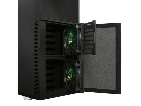 Nanoxia Deep Silence 6 Rev. B Dark Black, Full Tower, PC, Musta, ATX, EATX, HPTX, mikro ATX, Mini-ATX, XL-ATX, Muovi, Terästä, 20 cm
