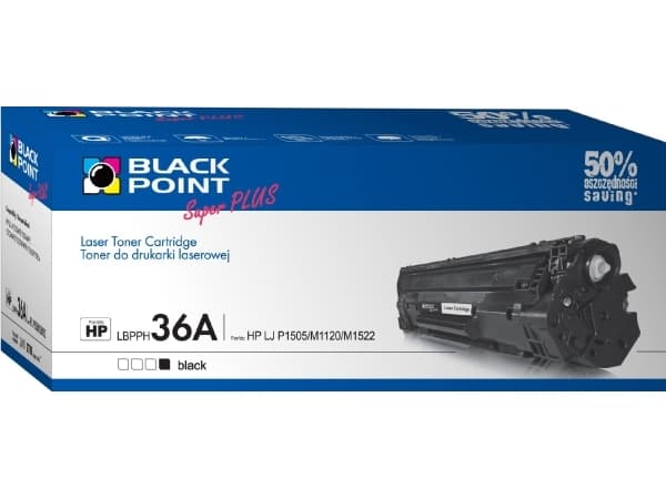 Black Point Super Plus - Svart - kompatibel - tonerpatron (alternativ for: HP CB436A) - for HP LaserJet P1505, P1505n