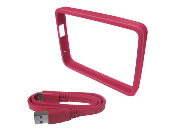 WD Grip Pack WDBZBY0000NPM - Ekstern harddiskbeskytter - fuksia - for My Passport Ultra WDBGPU0010BBK, WDBGPU0010BBL, WDBGPU0010BBY, WDBGPU0010BWT Sort, Rosa
