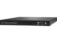 PowerWalker VFI 1000R/1U - UPS (kan monteres i rack) - 800 watt - 1000 VA - 7 Ah - RS-232, USB - utgangskontakter: 3 - 1U - 19" - svart