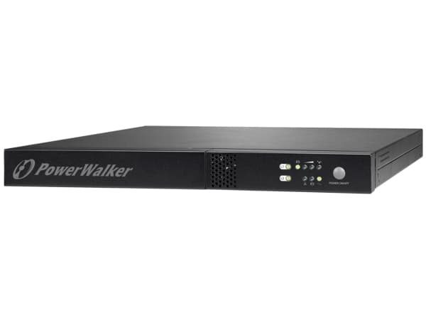 PowerWalker VFI 1000R/1U - UPS (kan monteres i rack) - 800 watt - 1000 VA - 7 Ah - RS-232, USB - utgangskontakter: 3 - 1U - 19" - svart