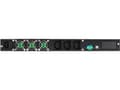 Miniatyrbilde 2 av 5: PowerWalker VFI 1000R/1U - UPS (kan monteres i rack) - 800 watt - 1000 VA - 7 Ah - RS-232, USB - utgangskontakter: 3 - 1U - 19" - svart
