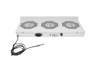 Intellinet 3-Fan Ventilation Unit for 19" Racks, 1U, Grey - Fläktbricka för stativ - med 3 kylfläktar - AC 220/240 V - grå, RAL 7035 - 1U - 19"