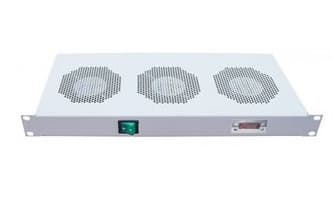 Intellinet 3-Fan Ventilation Unit for 19" Racks, 1U, Grey - Fläktbricka för stativ - med 3 kylfläktar - AC 220/240 V - grå, RAL 7035 - 1U - 19"