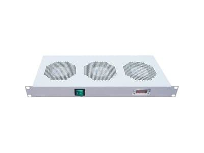 Intellinet 3-Fan Ventilation Unit for 19" Racks, 1U, Grey - Fläktbricka för stativ - med 3 kylfläktar - AC 220/240 V - grå, RAL 7035 - 1U - 19"