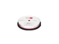 Primeon photo-on-disc - 10 x BD-R DL - 50 GB 8x - vit - yta utskrivbar med bläckstråleskrivare - spindel