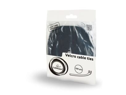 Cablexpert - Berøringsholdestrimmel - 21 cm - svart (en pakke 100)
