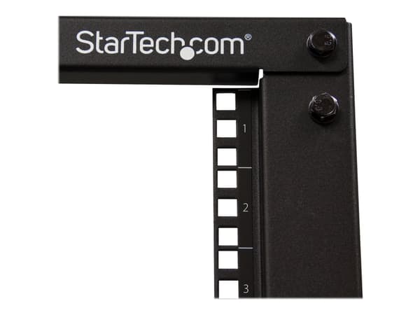 StarTech.com 12U 19" Open Frame Server Rack, 4 Post Adjustable Depth 23-41" Mobile, Free Standing Rolling Network/Computer Equipment Data Rack, Dell
