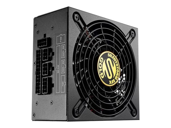 Sharkoon SilentStorm SFX 500 Gold - Strømforsyning (intern) - SFX12V/SFX-L12V - 80 PLUS Gold - AC 100-240 V - 500 watt - aktiv PFC - svart Sort