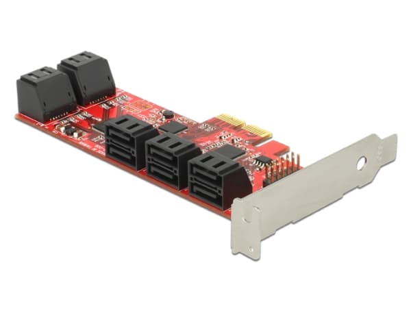 Delock - Lagringskontroller - 10 kanaler - SATA 6 Gb/s - lav profil - PCIe 2.0 x2