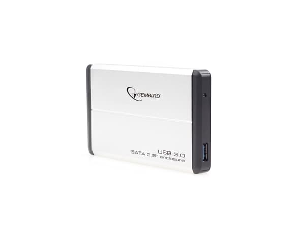 Gembird - Drevkabinett - 2.5" - SATA 3Gb/s - USB 3.0 - sølv