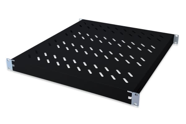 DIGITUS - Hylla för rack - svart, RAL 7035 - 1U - 19"