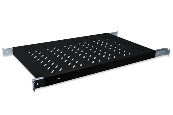 DIGITUS - Rack-hylle - RAL 9005, svart - 1U - 19"