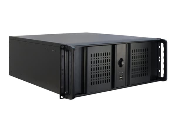 Inter-Tech IPC 4U-4098-S - Rackmonterbar - 4U - ATX - ingen strømforsyning (ATX) - USB Sort