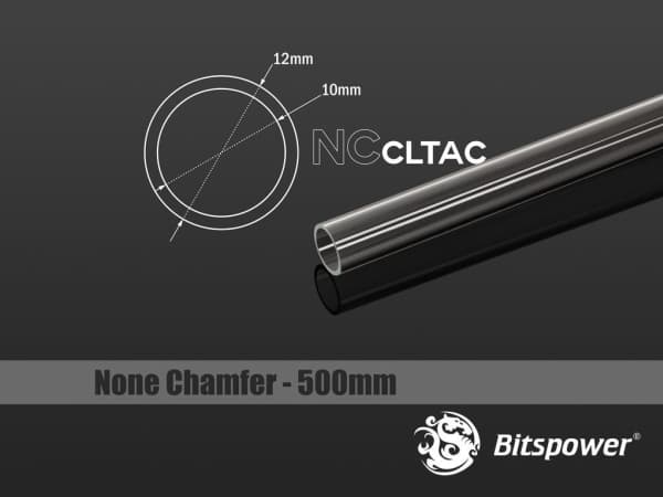 BitsPower Crystal Link Tube 12/10 mm, 500 mm, gjennomsiktig (BP-NCCLT12AC-L500)