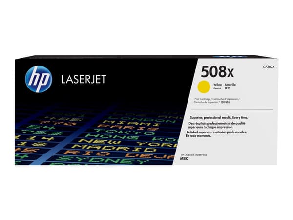 Lasertoner HP 508X CF362X, 9 500 sidor, gul