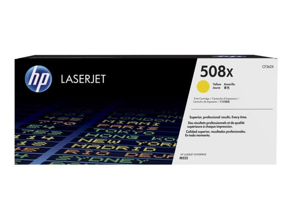 Lasertoner HP 508X CF362X, 9 500 sidor, gul