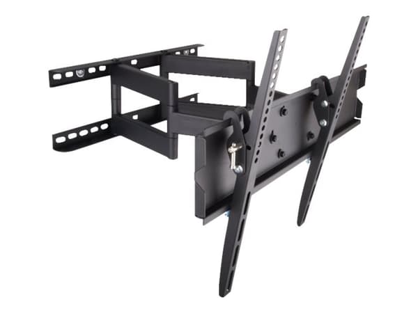 TECHly MOTION LED400 - Monteringssett (veggmontering, dobbeltarm) - for flatpanel - svart - skjermstørrelse: 23"-55" - veggmonterbar Sort