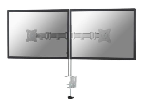 Neomounts NM-D135D - Monteringssats - fullständig rörelse - för 2 LCD-bildskärmar - silver - skärmstorlek: 10"-27" - klämma, monterbar, skyddshylsa,