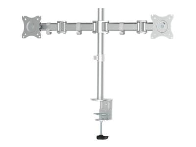 Neomounts NM-D135D - Monteringssats - fullständig rörelse - för 2 LCD-bildskärmar - silver - skärmstorlek: 10"-27" - klämma, monterbar, skyddshylsa, Silver