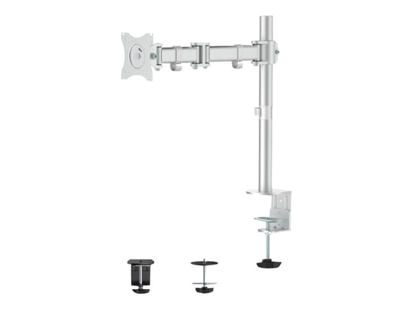 Neomounts NM-D135 - Monteringssett - full bevegelse - for LCD-skjerm - sølv - skjermstørrelse: 10"-30" - klemmemonterbar, malje, skrivebordsmonterbar