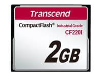 Transcend CF220I Industrial Temp - Flash-minneskort - 2 GB - CompactFlash