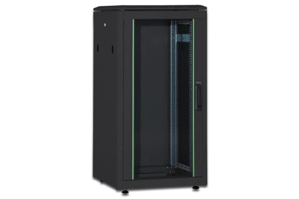 Digitus DN-19 42U-6/10-B-1, Itseseisova teline, 42U, 800 kg, Näppäinlukko, Musta