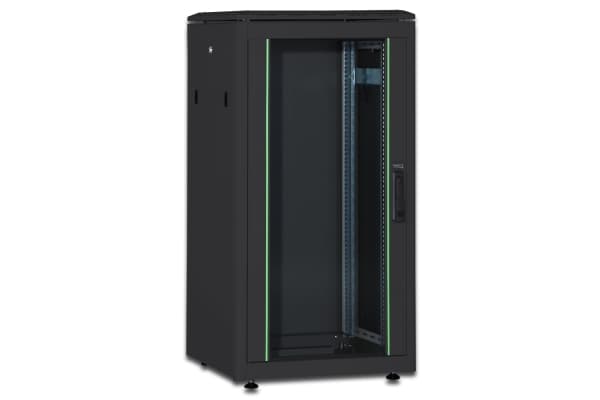 Digitus DN-19 42U-6/10-B-1, Itseseisova teline, 42U, 800 kg, Näppäinlukko, Musta