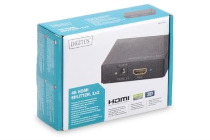 DIGITUS DS-46304 - Video/audiosplitter - 2 x HDMI - skrivbordsmodell