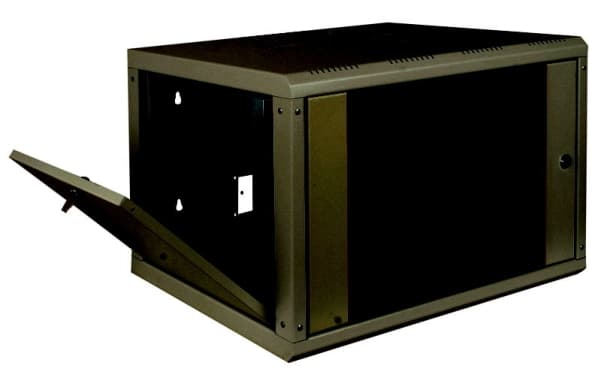 Digitus DN-19 07-U-SW, Väggmonterad rack, 7U, 100 kg, Knapplås, Svart