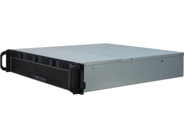 Inter-Tech IPC 2U-2404L - Rackmonterbar - 2U - mikro ATX - SATA/SAS - hot-swap - ingen strømforsyning (ATX) - USB
