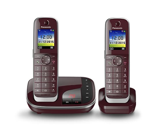 Panasonic KX-TGJ322 DECT-puhelin Soittajan tunniste Punainen