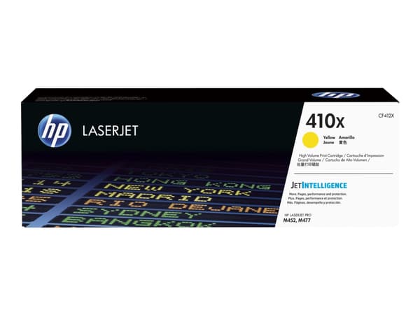 HP 410X - Høy ytelse - gul - original - LaserJet - tonerpatron (CF412X) - for Color LaserJet Pro M452, MFP M377, MFP M477