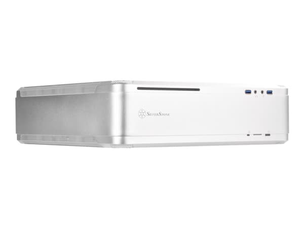 SilverStone Fortress FTZ01 - Tower - Mini-DTX - ingen strömförsörjning (SFX12V) - silver - USB/ljud
