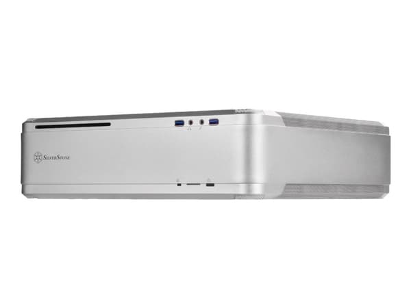 SilverStone Fortress FTZ01 - Tower - Mini-DTX - ingen strömförsörjning (SFX12V) - silver - USB/ljud