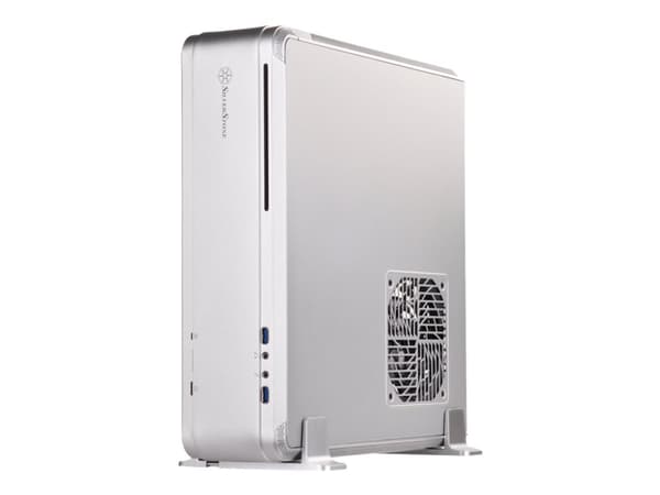 SilverStone Fortress FTZ01 - Tower - Mini-DTX - ingen strömförsörjning (SFX12V) - silver - USB/ljud Silver