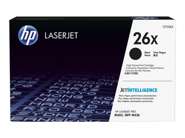 HP 26X - Høy ytelse - svart - original - LaserJet - tonerpatron (CF226X) - for LaserJet Pro M402, MFP M426