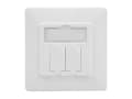 Miniatyrbild 1 av 5: DIGITUS Professional DN-93831 - Monteringsplatta - kritvit - 2 portar
