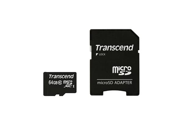 Transcend Premium - Flashminnekort (microSDHC til SD-adapter inkludert) - 64 GB - UHS Class 1 / Class10 - 300x - microSDXC UHS-I