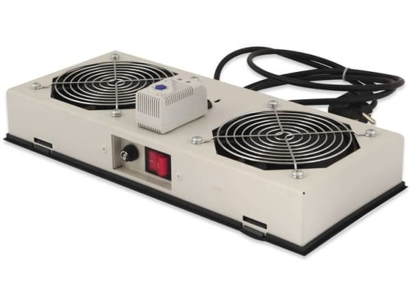 DIGITUS Professional DN-19 FAN-2-WM-I - Systemviftebrett - med 2 kjølevifter, termostat - AC 220/240 V - 19"