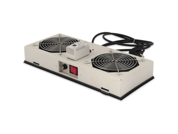 DIGITUS Professional DN-19 FAN-2-WM-I - Systemviftebrett - med 2 kjølevifter, termostat - AC 220/240 V - 19"