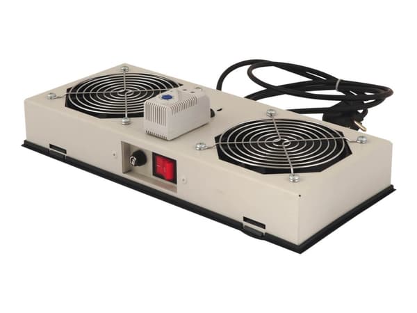 DIGITUS Professional DN-19 FAN-2-WM-I - Systemviftebrett - med 2 kjølevifter, termostat - AC 220/240 V - 19"