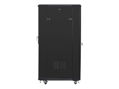 Lanberg - Rack skåp - med 2 kylfläktar - 230 V - svart, RAL 9004 - 27U - 19"