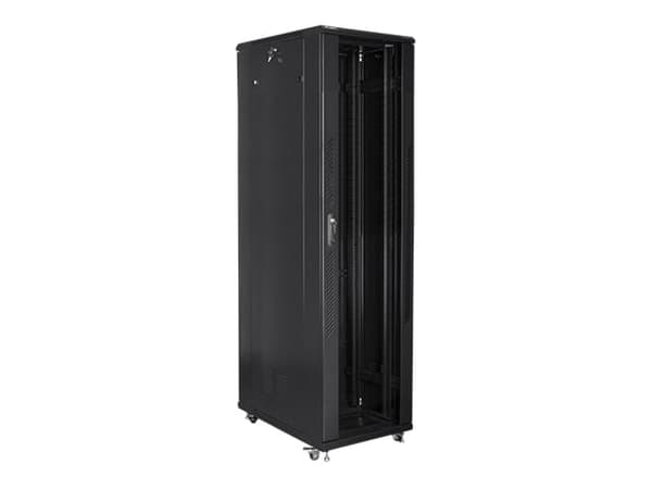 Lanberg - Rack skap - med 4 kjølevifter - 230 V - svart, RAL 9004 - 47U - 19"