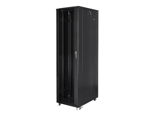 Lanberg - Rack skap - med 4 kjølevifter - 230 V - svart, RAL 9004 - 47U - 19"