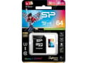 Miniatyrbild 3 av 5: SILICON POWER Superior Pro - Flash-minneskort (microSDXC till SD-adapter inkluderad) - 64 GB - UHS Class 3 - mikroSDXC UHS-I