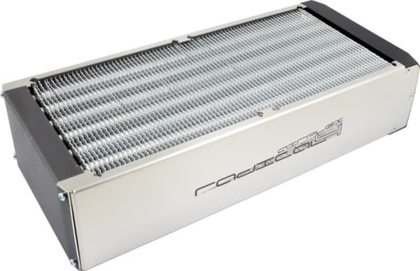 Aqua Computer 33706, Grå, Silver, Radiator block, Gjuten aluminium, Koppar, Rostfritt stål, 1/4", 320 mm, 140 mm