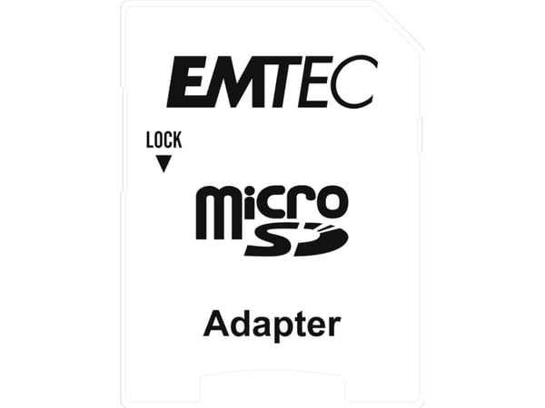 EMTEC Gold+ - Flashminnekort (SD-adapter inkludert) - 128 GB - Class 10 - microSD - gull